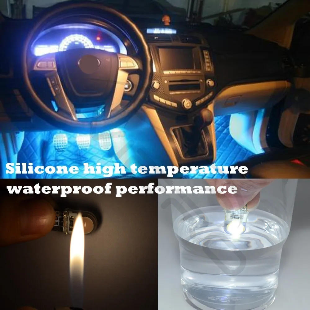 Hviero Auto T10 Led Cold White 194 W5W LED 168 COB Silica Car Super Bright Turn Side License Plate Light Lamp Bulb DC 12V