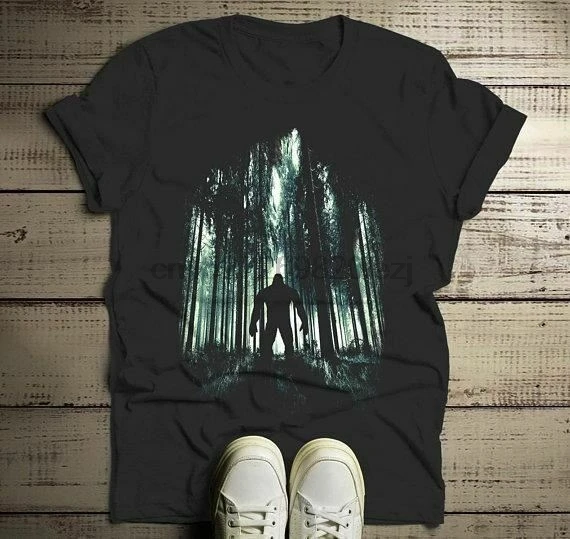 Мужские крутые футболки с Йети Форест Sasquatch Tee Grunge Hide Seek Hipster | Мужская одежда