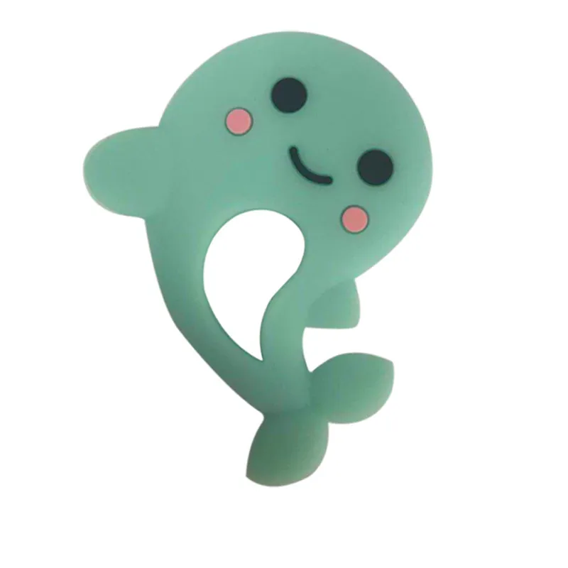 Baby Teething Toy Silicone Teether Beads Rabbit Rodent Baby Teether Pendant Teething DIY Nursing Necklace Toddler Chew Biter Toy