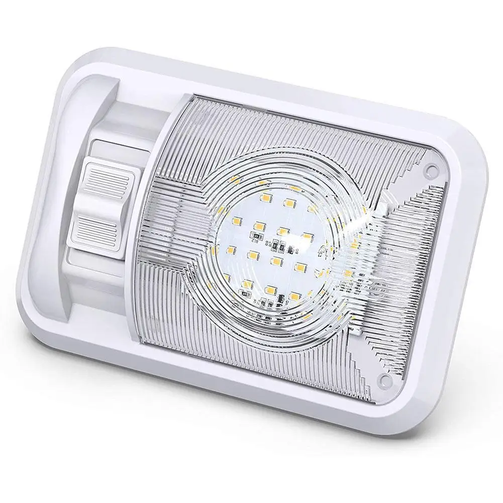 Led RV Interior Ceiling Light Boat Camper Trailer Marine Single Dome Light With Fixture ON/OFF Switch 12v 280LM 4000-6500K White