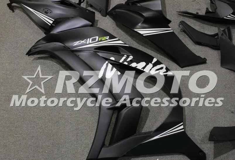 ABS мотоцикл полный обтекатель комплект подходит для kawasaki Ninja ZX-10R zx10r 10r 16 17 Пользовательские черный матовый белый