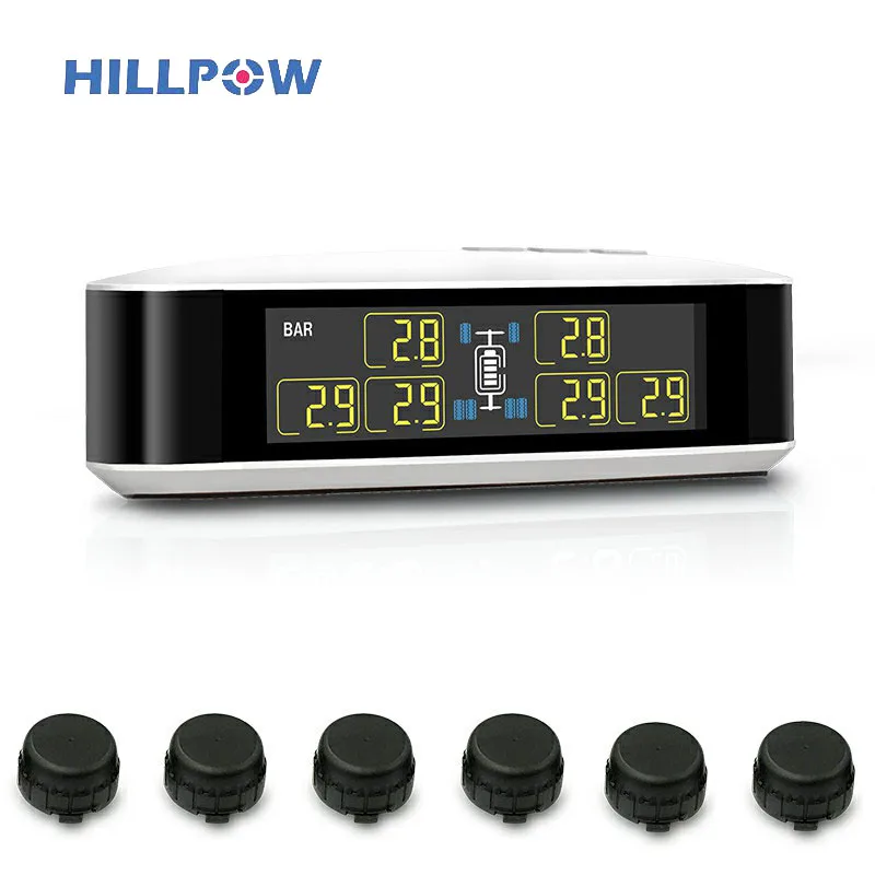 Система контроля давления в шинах TPMS беспроводная система для RV Bus 6 колес