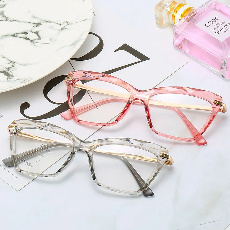 

Metal Square Women Eyeglasses Spectacle Frame Clear Designer Optical Glasses Frames Computer Eye Glasses