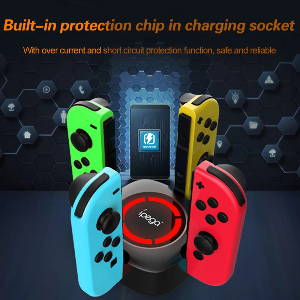 4 в 1 зарядная док-станция для nintendo Switch Joy-con контроллер подставка зарядное устройство для nintendo переключатель зарядная станция для N-Switch NS NX