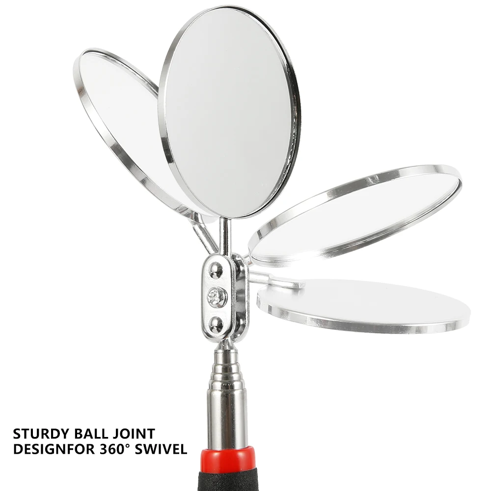 5pcs Magnetic Pick-Up Tool Telescoping Grabber 360 Swivel Inspection Mirror with LED Light for Viewing Pickup