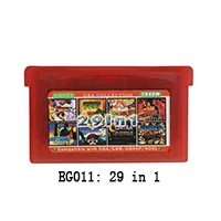 32 бит EG011 29 в 1 видеоигры картридж консоли карты коллекция английский язык версия сша - Color: Red shell