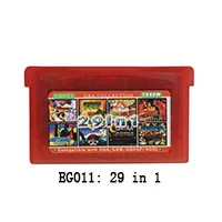 Red shell 32 бит EG011 29 в 1 видеоигры картридж консоли карты коллекция английский язык версия сша - Color: Red shell