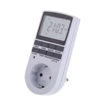 Minuterie numérique électronique, minuterie de cuisine, 24 h, programmable cyclique, prise de synchronisation, UK US AU EU FR