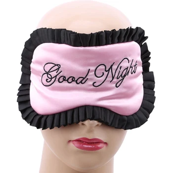 

High Quality Comfortable Imitation Silk Satin Word Sleep Mask Eye Cover Personalized Travel Pink/Purple/Green/Blue/Beige