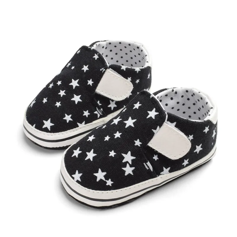 Классические парусиновые спортивные кроссовки для новорожденных мальчиков и девочек, обувь для первых шагов, Детская нескользящая обувь с мягкой подошвой для малышей 0-18 месяцев