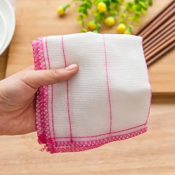 

Clean cloth bamboo fiber towel dish cloth Kitchen clean microfiber cloth kitchen towel non-stick oil kitchen items 5pcs