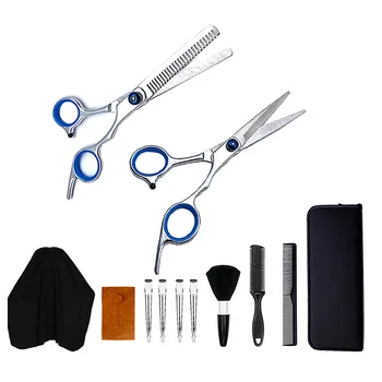 

12pcs Cutting Tool Stainless Steel Home Barber Salon Safe Cleaning Tool Hair Scissor Cutter Grooming Scissor