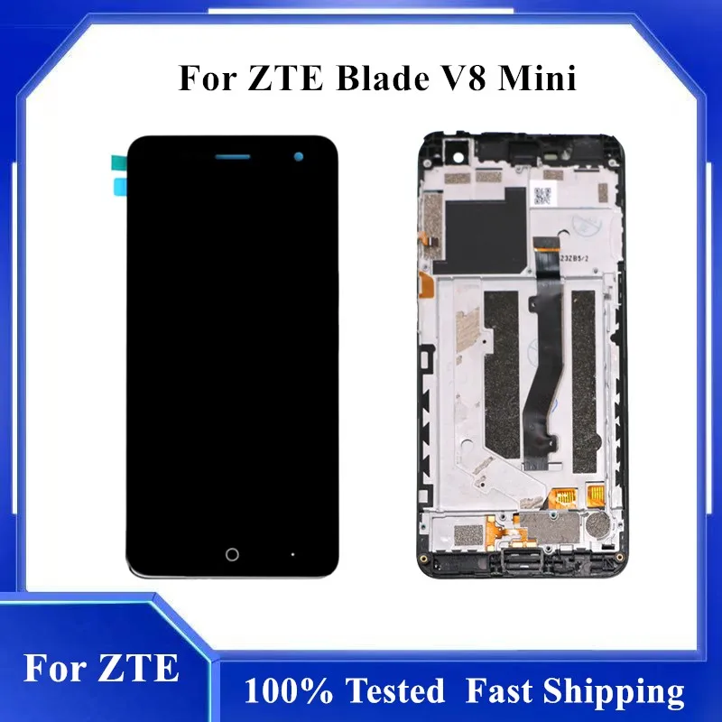 

5.0" For ZTE Blade V8 Mini Full LCD Display Touch Screen V8 Mini Dispaly Sensor Panel Mobile Phone Replacement With Tools