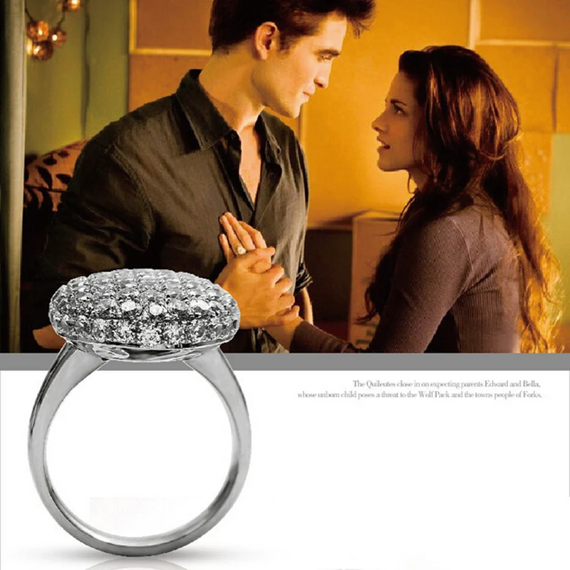 Breaking Dawn Belle Diamond Ring Wedding Ring Twilight Crystal