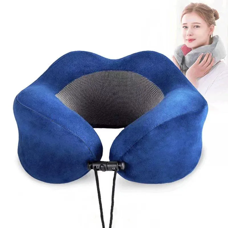 

U Shape Travel Pillow for Airplane Memory Foam U Shape Neck Pillow Support with Lock Train Slow Rebound Pressure
