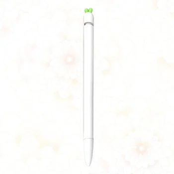 

Carrot Shaped Stylus Sleeve Cover Screen Touch Pen Silicone Grip Holder Compatible for Apple Pencil 1 (Orange)