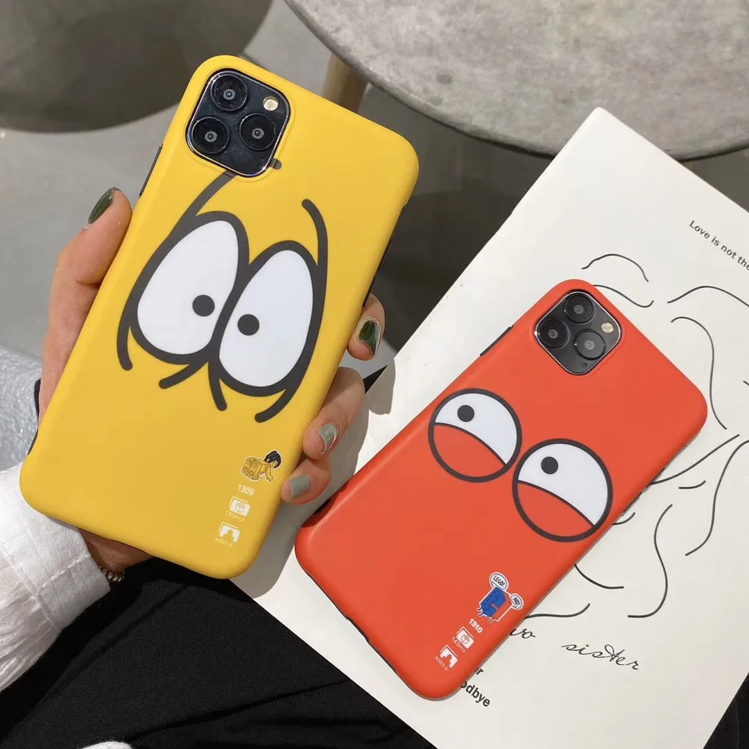 Cute Cartoon Toy building block insect eyes Phone Case For iPhone 7 8 7Plus 8Plus 11 Pro X XS Max XR soft IMD Cover Fundas |