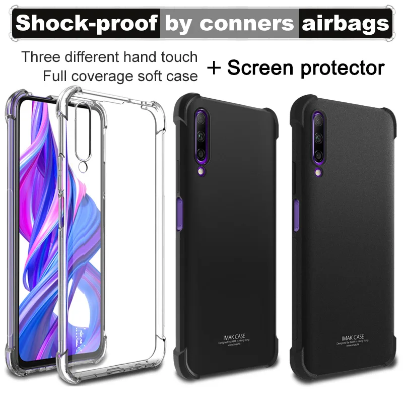 Чехол с подушкой безопасности для Huawei Honor 9X Pro защита экрана IMAK мягкий силиконовый