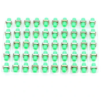 

50 Pcs FC APC Single Mode Simplex Fiber Optic Adapter FC Green Hat Flange Adapter