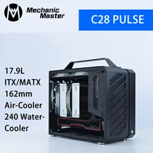 C28 PULSE – carte mère ITX/MATX, tour complète, boîtier d'ordinateur Portable refroidi à l'eau avec verre trempé
