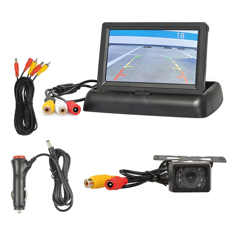 Diykit, беспроводной 4,3 дюймовый складной автомобильный монитор ночного видения резервная камера заднего вида Автомобильная камера заднего вида - Название цвета: 720