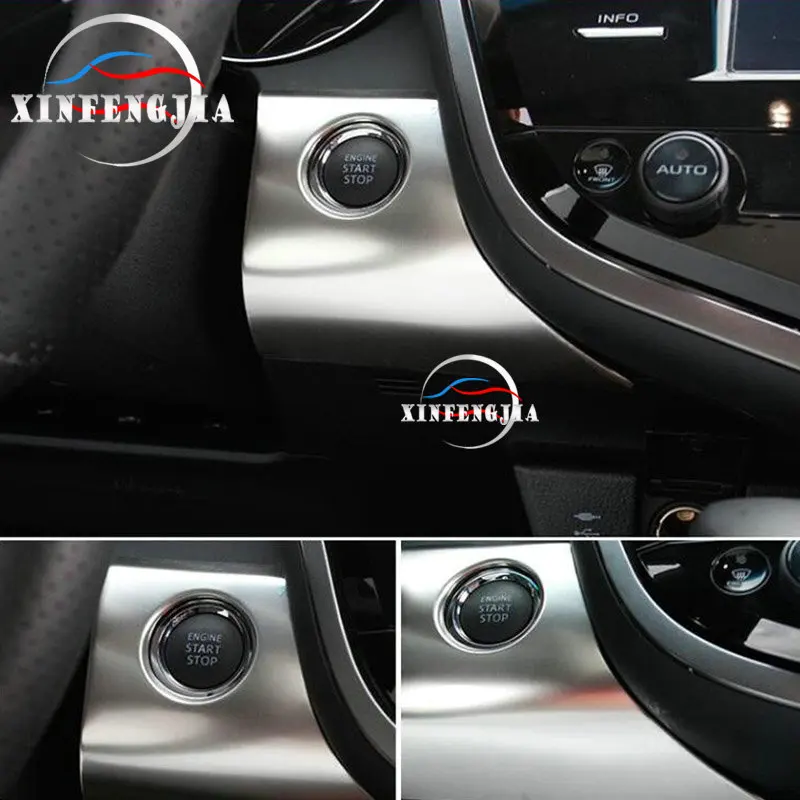Для Toyota Camry Hybrid 18-19 Синий переключатель зажигания однокнопочный стартовый Каркас Крышка