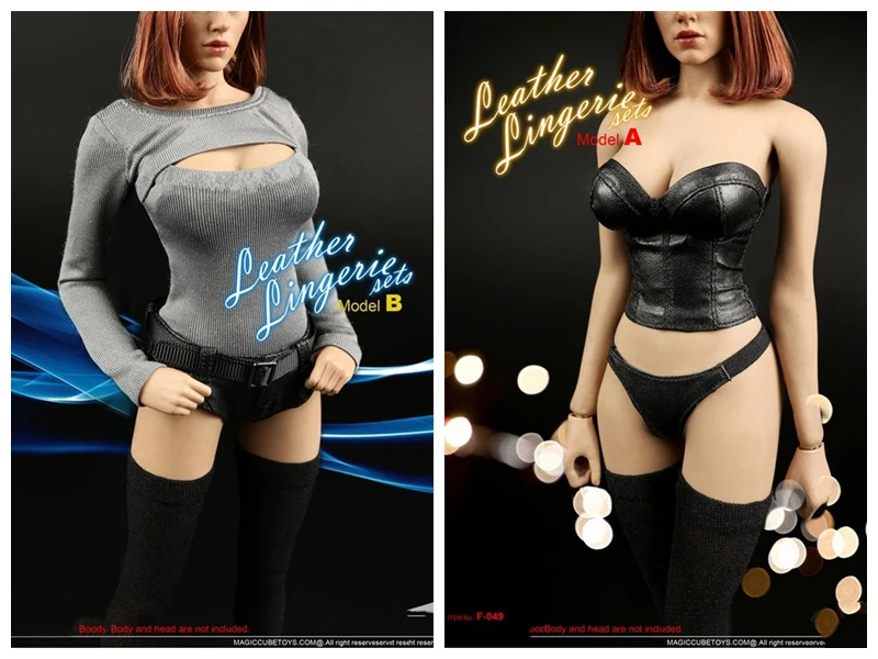 

In Stock 1/6 Scale Sexy F-049 Women's Leather Underwear Suit AB Styles For 12 Inch Soldier Set Figures Doll