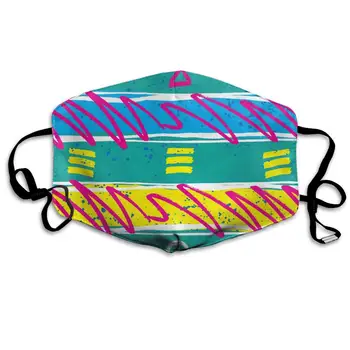 

Creative Color Doodle Style Art Washable Reusable Mask, Cotton Anti Dust Half Face Mouth Mask For Kids Teens Men Women With