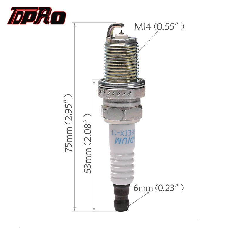 TDPRO 1pcs Universal Auto Car 14mm Electric Ignition Thread Spark Plug Repair Tool 1.3L BKR6EIX-11 Sparking Plugs BKR6EIX 11 | Автомобили