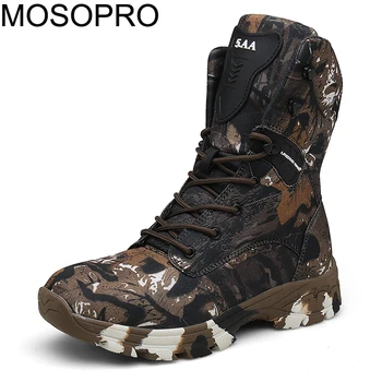 

MOSOPROb Men Boots Tactical Hiking Shoes Sneakers Camouflage Man Shoes Outdoor Waterproof Boots Army Boots Military Desert FJT49