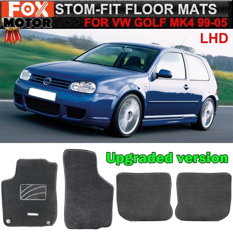 For VW Golf MK4 Jetta LHD 1999 2000 2001 2002 2003 2004 2005 Custom Car Floor Mat Mats Auto Nylon Rubber Backing Liner | Автомобили и
