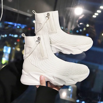 

Women Sneakers Vulcanized Shoes Sock Footwear Sports Running Shoes City Jogging Outdoor Walking Shoes high Increasing K1-11