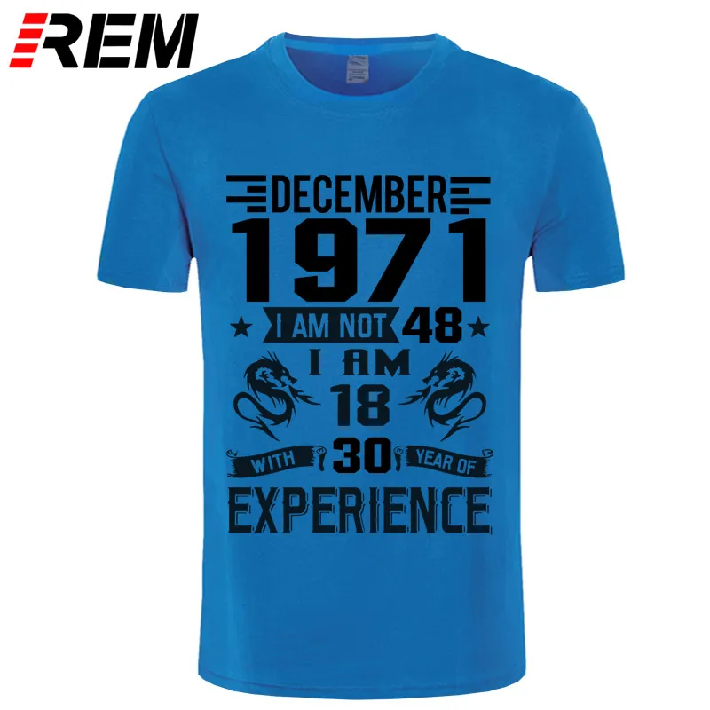 blue black REM, новинка 1971 года, Мужская футболка с коротким рукавом, Повседневная модная футболка с принтом, 1971 - Цвет: blue black