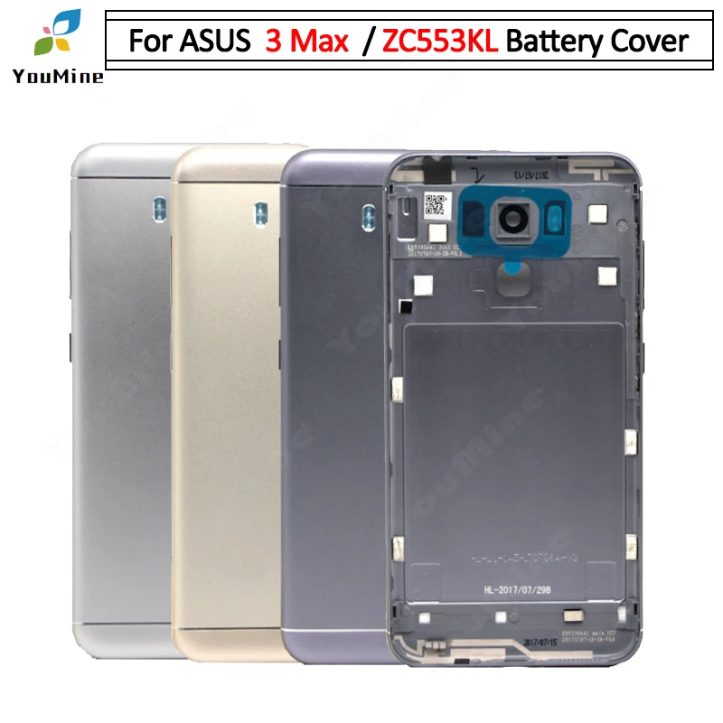 

New Battery Door Back Cover Housing Case For ASUS Zenfone 3 max ZC553KL With Camera Lens+Power Volume Buttons