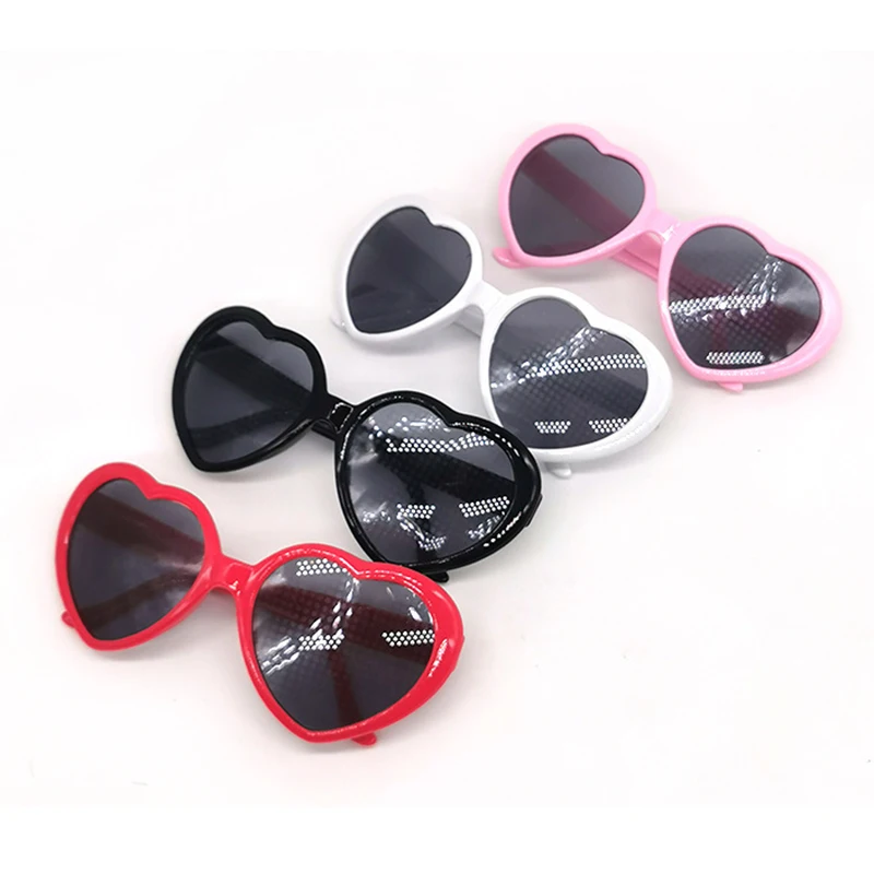 Lunettes de soleil en forme de coeur d'amour pour femmes, cadre PC, changement de lumière, lentille d'amour, lunettes de soleil colorées pour femmes, nuances rouges et noires