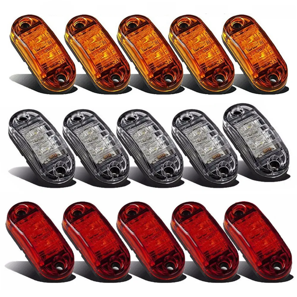 แผ่นไฟ LED แจ้งเตือน 10 ชิ้น สำหรับรถบรรทุกพ่วง