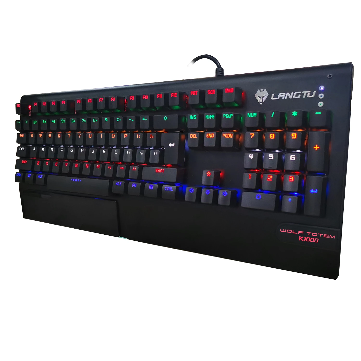 Keyboard 104 Keys Wired LED Backlight English Version Mechanical Gaming For PC Laptop Tablet