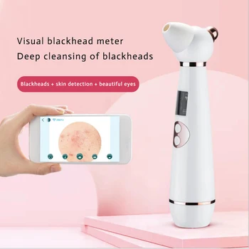 

Visual Blackhead remover Vacuum Wireless WiFi 10X Magnifying Camera Pore Cleaner Electric Black head dot Acne Pimple Removal