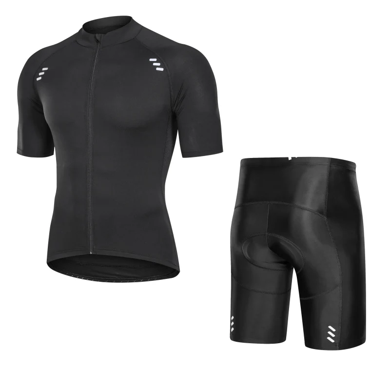 Летняя Высококачественная Мужская одежда для велоспорта Pro Team, черная дышащая быстросохнущая одежда для велоспорта с коротким рукавом - Цвет: 2