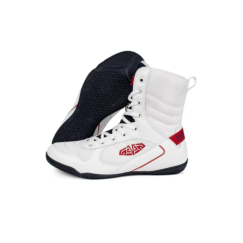 three color Boxing Wrestling Shoes Rubber Outsole Breathable Combat Sneakers Lace-up Professional training fighting boots 80905