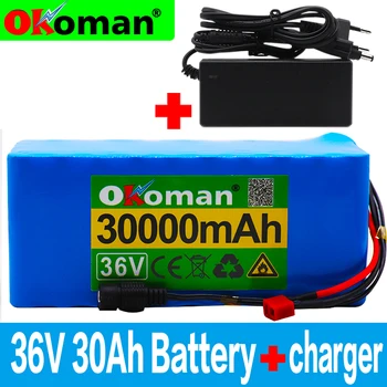 

36V 10S4P 30Ah 600W High power&capacity 42V18650 lithium battery pack ebike electric car bicycle motor scooter 20A BMS+charger
