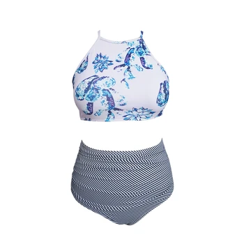 

Women Floral Print Bikini Set Swimming Two Piece Swimsuits Swimwear Beach Suit Купальник Biquini