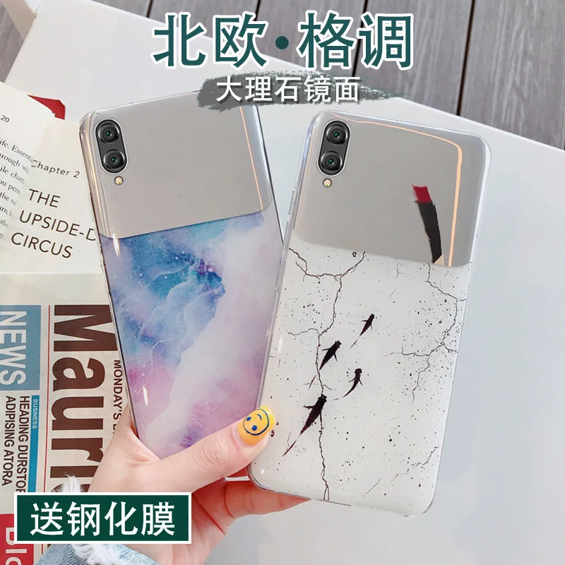 Longxin для huawei enjoy 9 силиконовый мягкий чехол пеньминг макияж зеркало креативная