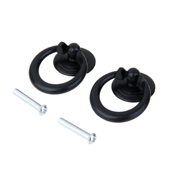 

2PCS Retro Single Hole Knob Door Bin Dresser Wardrobe Ring Pull Handle