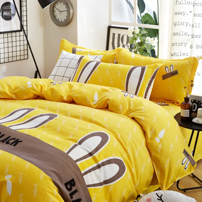 

Bedding Set Set of Dormitory Bed Linen Quilt Three Sets of Single-Style Bed Four Pieces