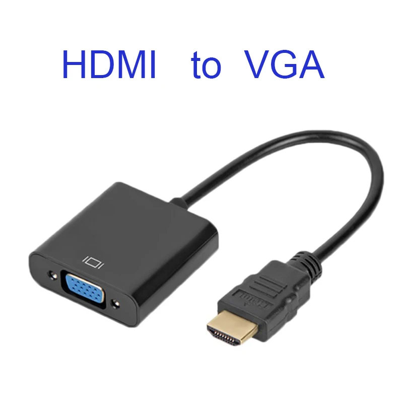 

HDMI to VGA Adapter Male To Famale Converter Adapter 1080P Digital to Analog Video Audio For PC Laptop Tablet With 3.5mm Jack