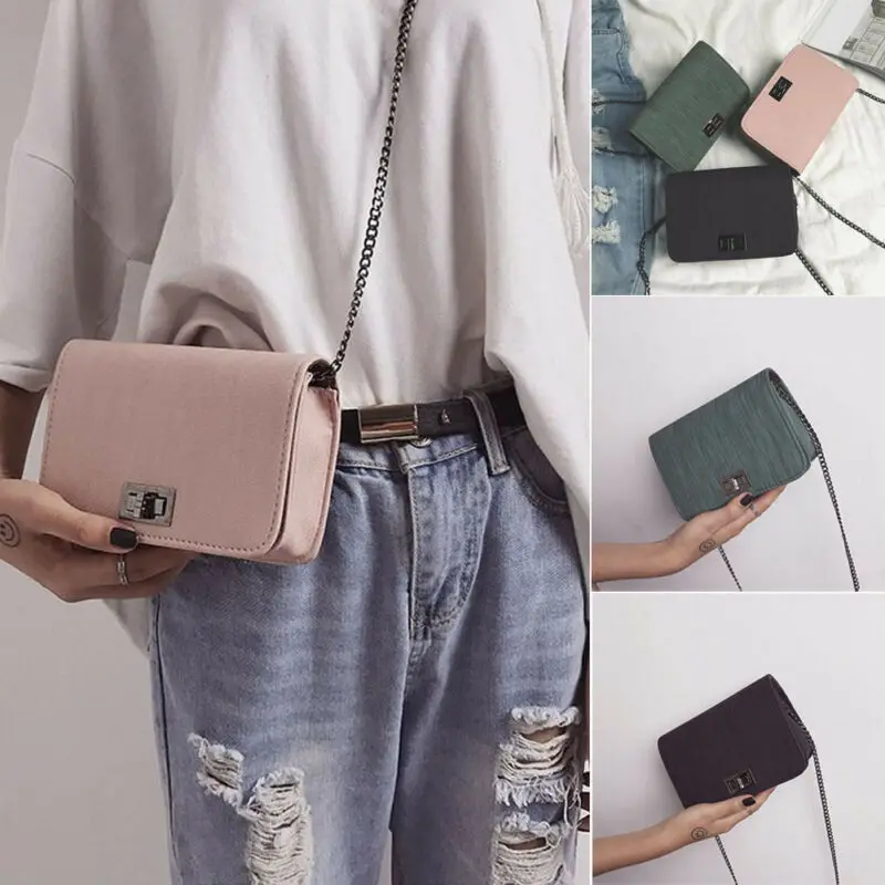 

Fashion Simple Small Square Bag Women's Designer Handbag 2019 High-quality PU Leather Chain Mobile Phone Shoulder bags
