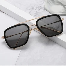 Vintage Steampunk Sunglasses Men Women Tony Stark Iron Man Sun Glasses Metal Frame Eyewear Steam Punk Sunglass UV400 Male Female