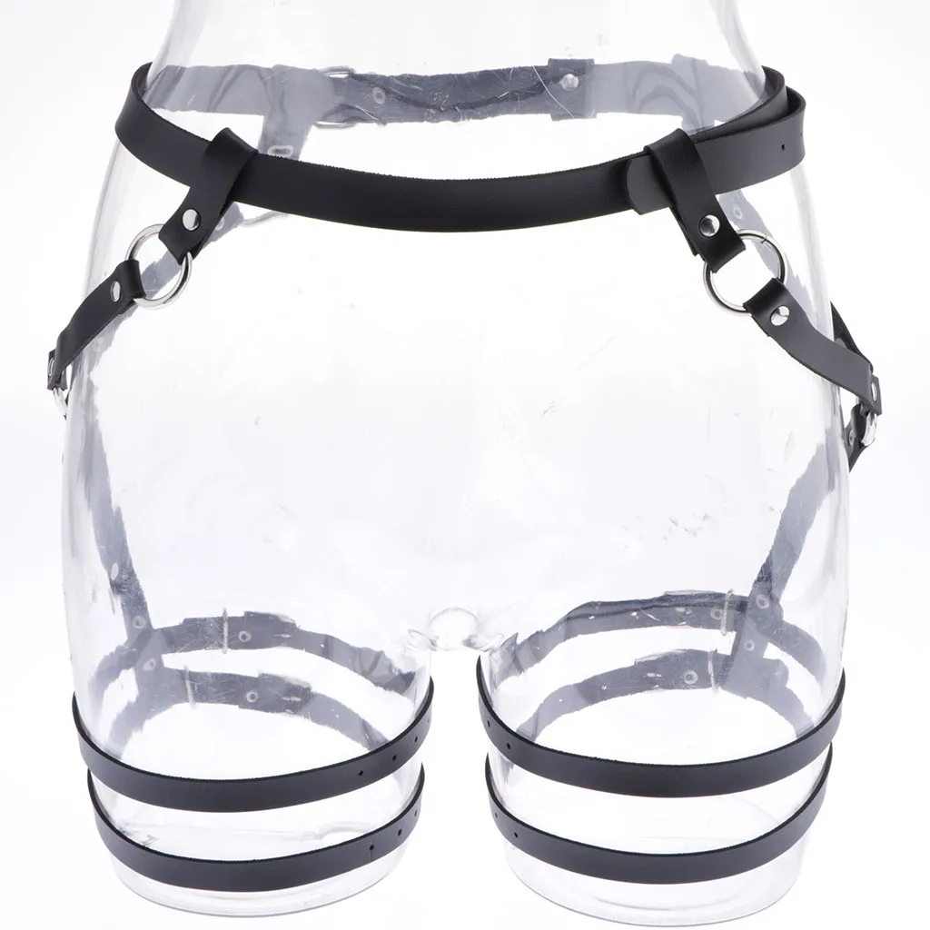 Leather Body Harness Waist Belt Leg Garter Punk Goth Suspender Band Strap