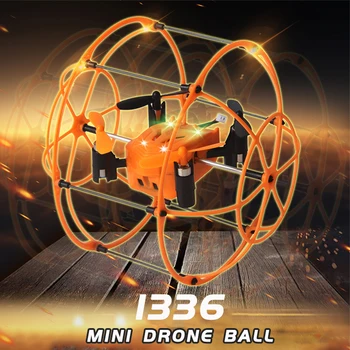 

Helic Max 1336 3D Flip Roller Headless Drone RC Helicopter Toys Mini Drone Ball Sky Walker 2.4GHz 4CH Fly Ball RC Quadcopter